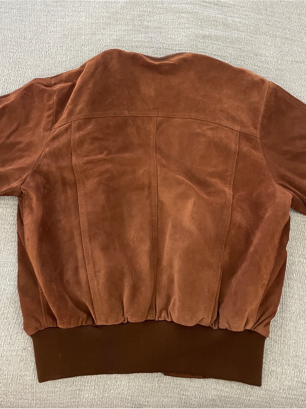 VTG 70’s Retro Rockland Leather Bomber Suede Brown - Large - Picture 2 of 9
